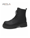Boots for Men High Top Platform Lace Up Light Fashion Motorcycle Boots British Style Men's Waterproof Casual Boots