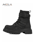 Men's boots 2025 autumn retro British style black workwear boots casual short boots versatile thick soled motorcycle boots