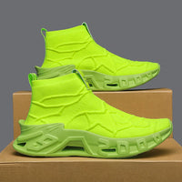 Men's Outdoor Sports Shoes - High-Top Sports Shoes Are Novel and Fashionable, Non-Slip and Durable, Suitable for All Seasons,