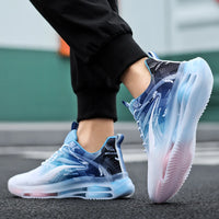Men's Fashionable Basketball Shoes with Air Cushioning, Comfortable and Non-Slip, Breathable and Shock-Absorbing, Suitable for Men's Outdoor Activities