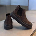Winter Boot Chelsea Boots Men Vintage Suede Round Headed Cowhide Comfortable Fashion Designer Casual Shoes for Men Fashion High