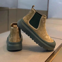 Winter Boot Chelsea Boots Men Vintage Suede Round Headed Cowhide Comfortable Fashion Designer Casual Shoes for Men Fashion High