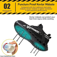 Safety Shoes Men For Work Sneakers Women Men Steel Toe Work Shoes Security Protective Shoes Lightweight Anti-Smash Anti-Puncture