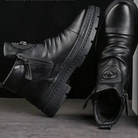 2025 New British Style Men's Short Boots Chelsea Boots for Men Business Men Dress Shoes Casual High-top Boot Men Platform Boots