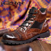 Designer British Style Black Platform Boots Men Comfort Leather Motorcycle Ankle Boots Man Luxury Chelsea Boot Chaussure Hommes