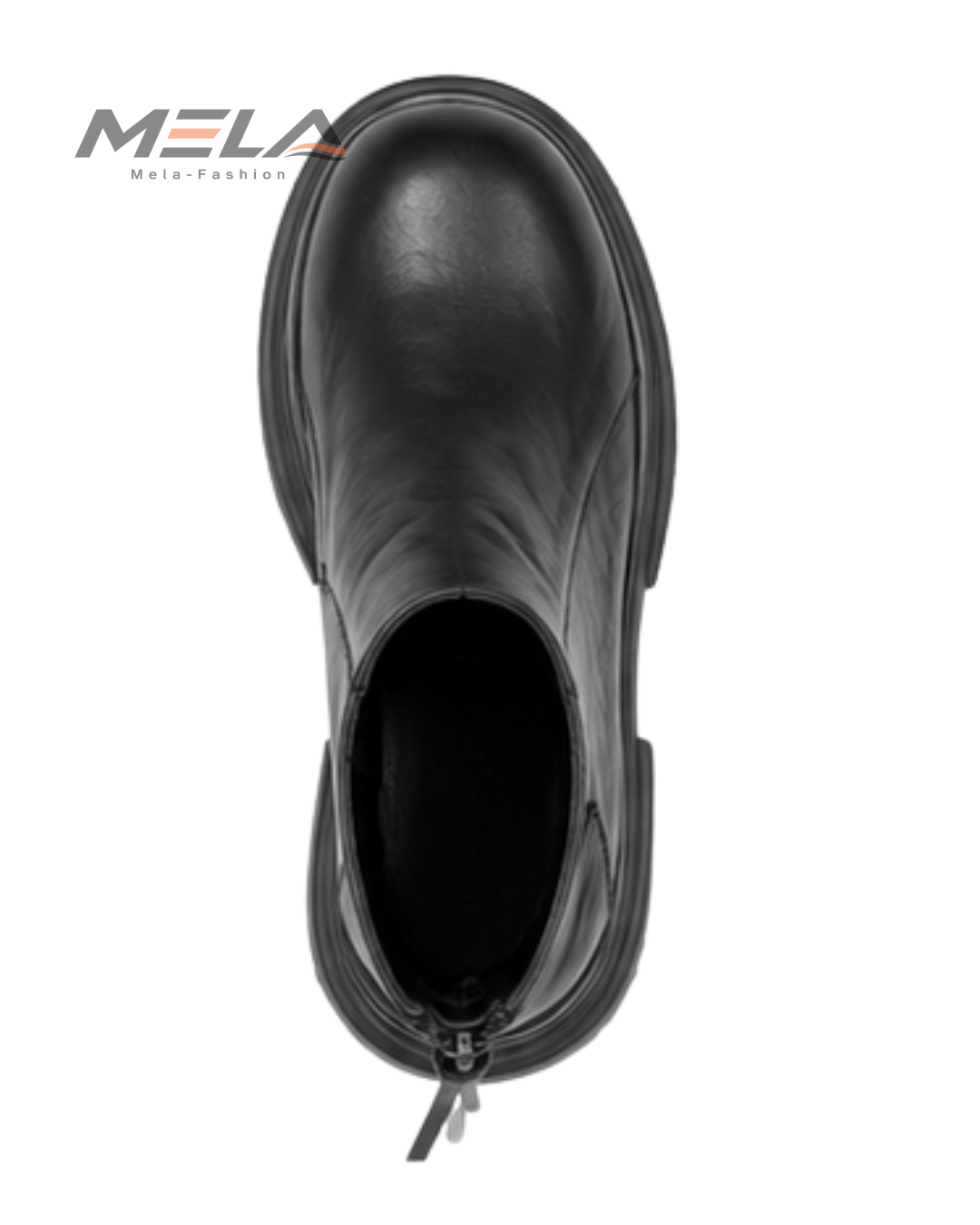 Black Leather Thick Platform Sole Chelsea Boots for Men Back Zipper Gothic Punk Street Booties Vintage Handcrafted Men's Boots