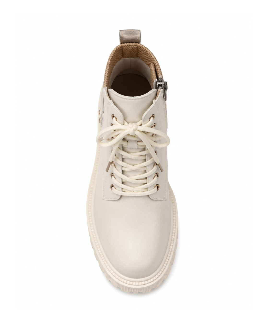 Block Heel Booties Autumn and Winter New Round Toe Front Lace-up Platform Anti-Slip Wear-Resistant Cotton Boots