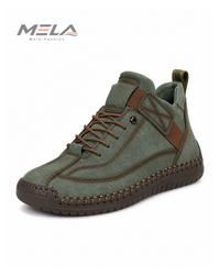 Boots Mid Top for Women British Style Retro Anti Slip Workwear Shoes Handmade Leather Loafers Casual Soft Soled Women Nude Boots