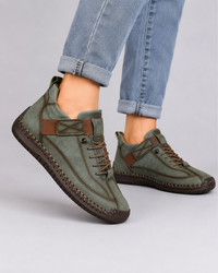Boots Mid Top for Women British Style Retro Anti Slip Workwear Shoes Handmade Leather Loafers Casual Soft Soled Women Nude Boots