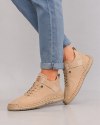 Boots Mid Top for Women British Style Retro Anti Slip Workwear Shoes Handmade Leather Loafers Casual Soft Soled Women Nude Boots