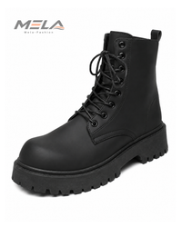 Boots for Men High Top Platform Lace Up Light Fashion Motorcycle Boots British Style Men's Waterproof Casual Boots