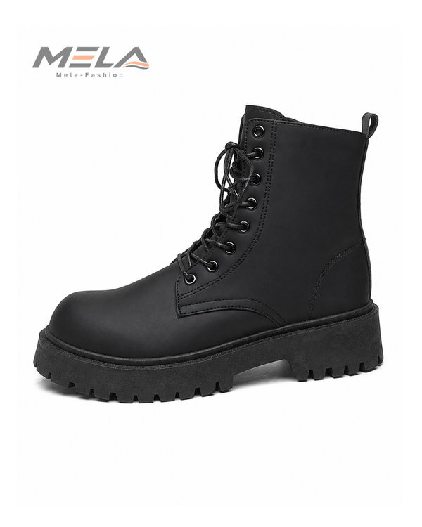 Boots for Men High Top Platform Lace Up Light Fashion Motorcycle Boots British Style Men's Waterproof Casual Boots