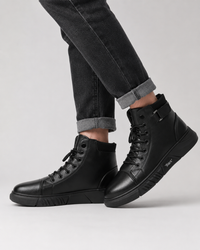 Men's Boots Autumn Short boots Black Classic Chelsea Boots Outdoor High top Leather Shoes ANKLE Boots Work Shoes