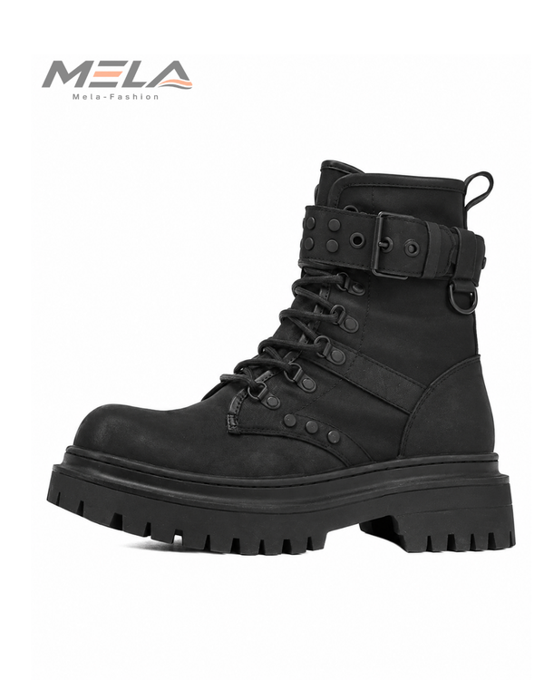 Men's boots 2025 autumn retro British style black workwear boots casual short boots versatile thick soled motorcycle boots