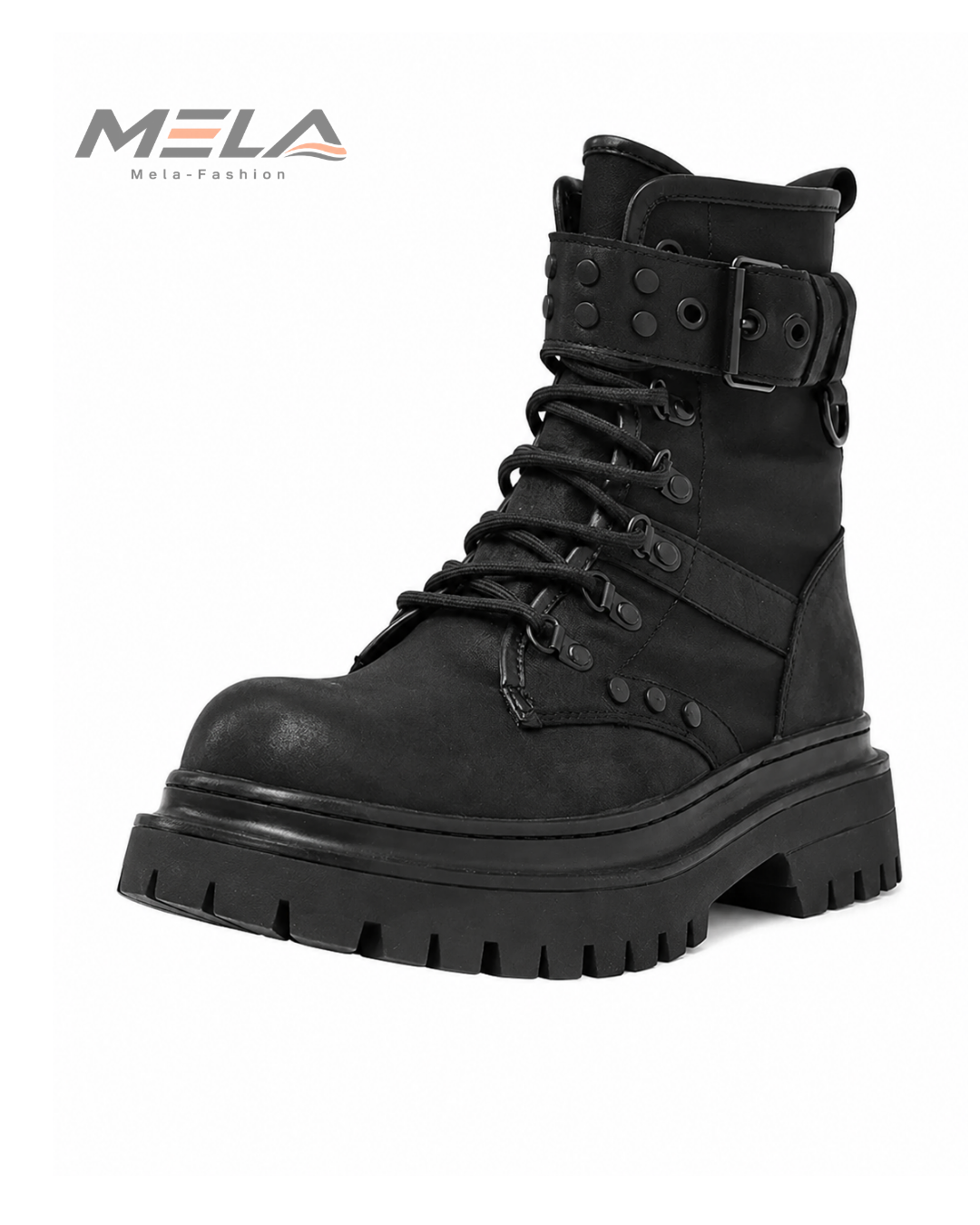 Men's boots 2025 autumn retro British style black workwear boots casual short boots versatile thick soled motorcycle boots
