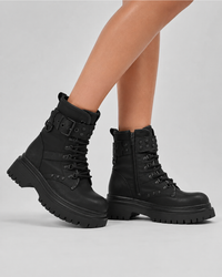 Men's boots 2025 autumn retro British style black workwear boots casual short boots versatile thick soled motorcycle boots