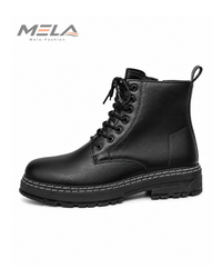 Men's High-Top Boots Fashionable All-Match Casual Shoes Classic Black British Style Motorcycle Boots Four-Season Trendy Footwear