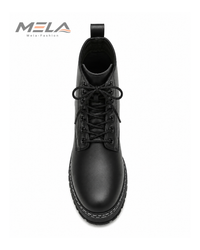 Men's High-Top Boots Fashionable All-Match Casual Shoes Classic Black British Style Motorcycle Boots Four-Season Trendy Footwear