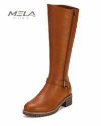 New Winter Women's Riding Boots 2024 Round Toe Chunky Heel Over-the-Knee High Boots Women's Buckle Platform Shoes Botas Mujer