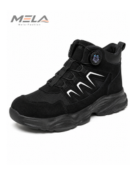 Rotating Button Work Boots for Men Steel Toe Work Safety Shoes Anti-smash Anti-puncture Indestructible Construction Mining boots