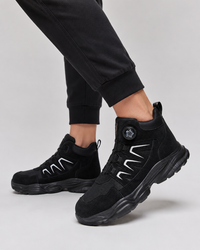 Rotating Button Work Boots for Men Steel Toe Work Safety Shoes Anti-smash Anti-puncture Indestructible Construction Mining boots