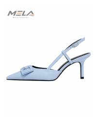 Minimalist Women's Stiletto Heels with Shallow Pointed Toe and Square Buckle